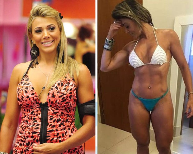 Antes e depois de Fabiana Teixeira (Foto: Reprodução)