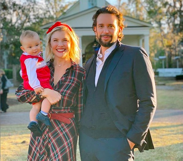 O ator e músico canadense Nick Cordero com a esposa e o filho (Foto: Instagram)