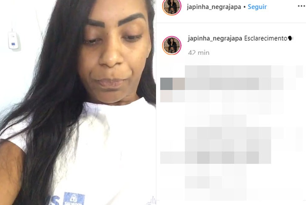 Elizabeth Gonçalves, dançarina do La Fúria, postou vídeo nas redes sociais e relembrou ataque na Bahia — Foto: Reprodução/Instagram