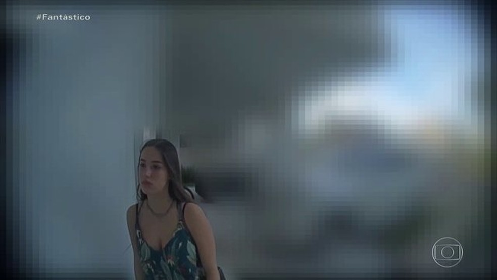 Câmera registra últimas imagens de Isabele antes de morrer — Foto: Fantástico