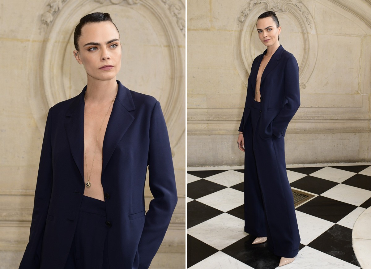 Cara Delevingne na Paris Fashion Week (Foto: Getty Images)