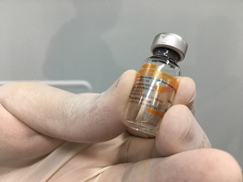 Dose de CoronaVac — Foto: Arthur Menicucci/G1/Arquivo