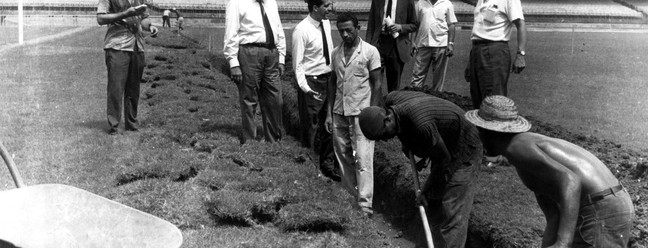  Obras de melhoria no sistema de drenagem, em 1968 — Foto: Assessoria de Imprensa do Palácio Guanabara
