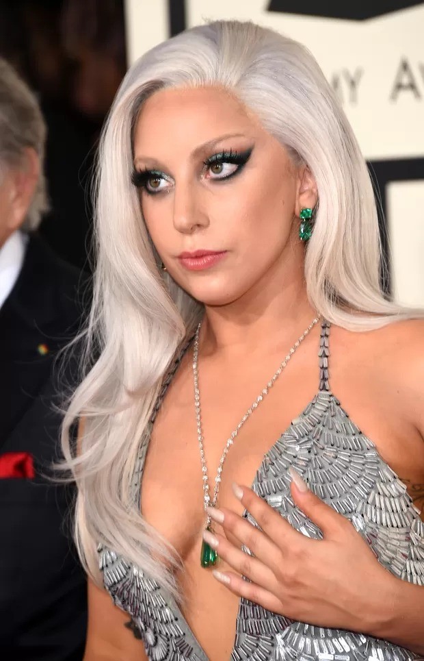 Lady Gaga no Oscar em 2015 — Foto: Getty Images