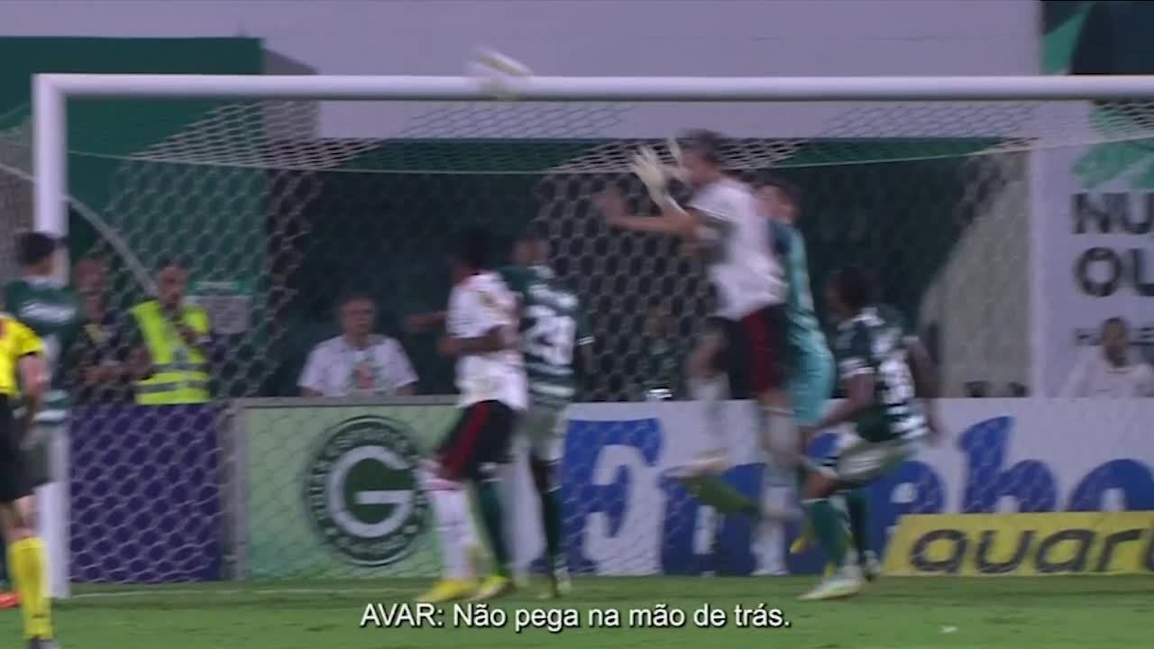 Veja a an&aacute;lise do VAR para lance de Goi&aacute;s 1 x 1 Flamengo, pelo Brasileir&atilde;o 2022