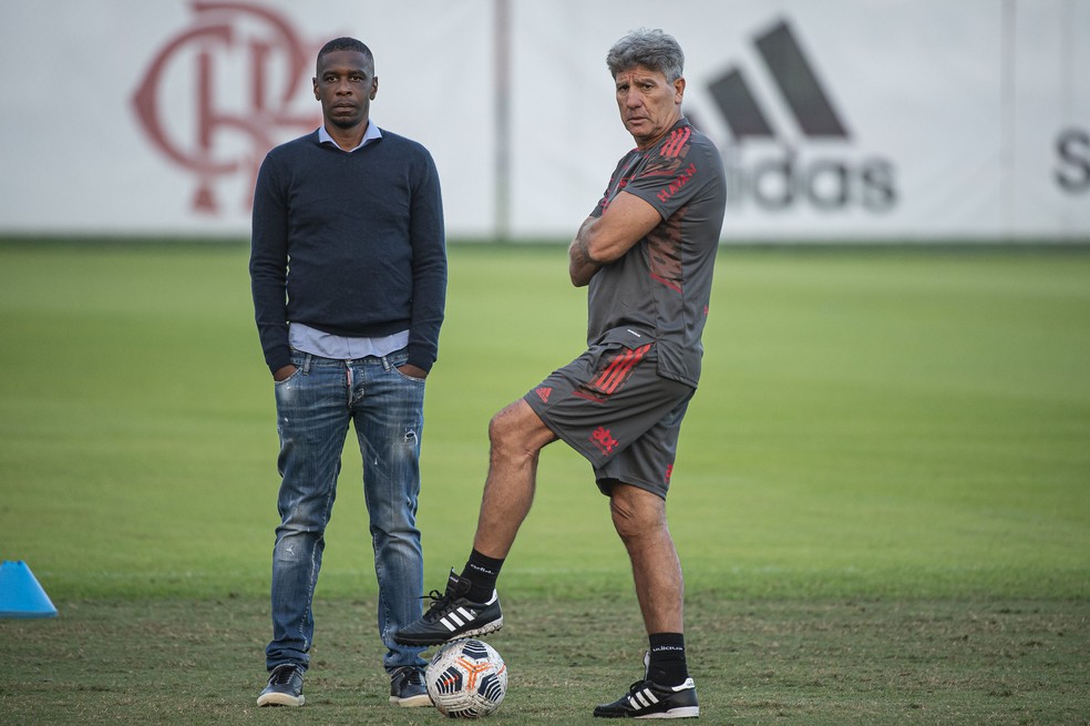 Renato Gaúcho jogou com Juan no Flamengo em 97 e 98 — Foto: Alexandre Vidal/Flamengo