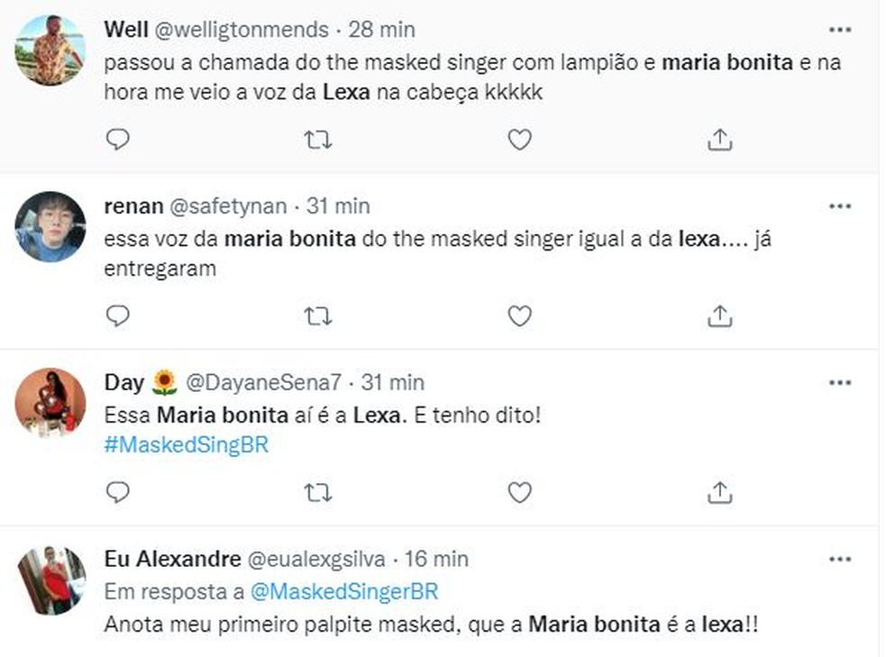 Público dá palpite sobre Maria Bonita e Lampião — Foto: Redes Sociais