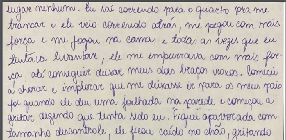 Caso Henry Borel: carta de Monique Medeiros (parte 8) — Foto: Reprodução
