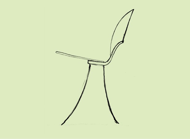 Esboço cadeira Fan Chair  (Foto: Nanna Ditzel Design / Divulgação)