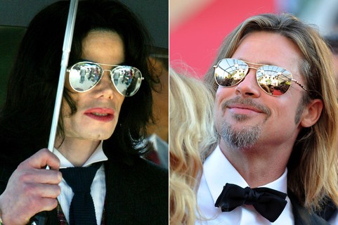 Óculos aviador: Michael era amante do modelo, principalmente nas versões com lentes espelhadas. Brad Pitt aprova!