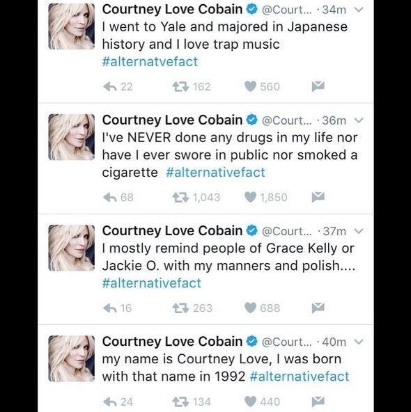 Courtney Love no Twitter (Foto: Reprodução)