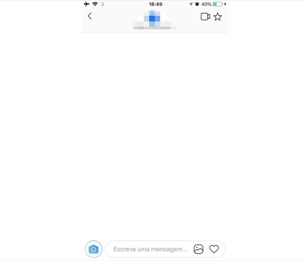 Mensagem apagada em uma conversa do Instagram Direct (Foto: Reprodução/Marvin Costa)