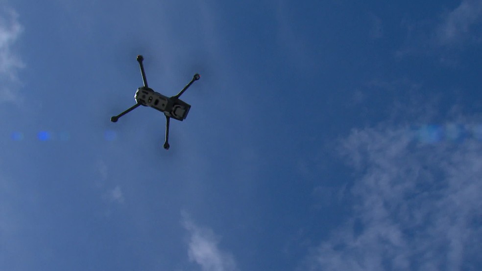 Drone ajuda no combate ao novo coronavírus em Pernambuco — Foto: Reprodução/WhatsApp