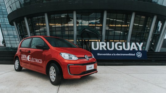 Fora de linha no Brasil, VW Up estreia versão elétrica no Uruguai