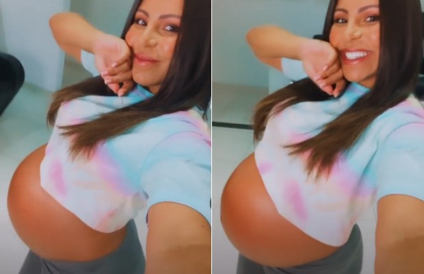 Andressa Ferreira exibe barrigão nos momentos finais da gravidez (Foto: Reprodução / Instagram)