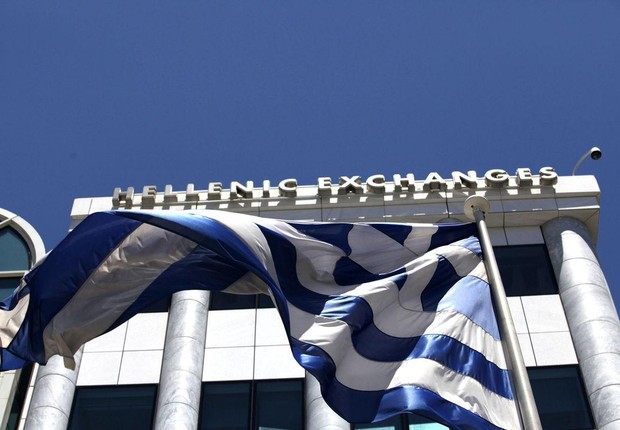 Bolsa de valores de Atenas , na Grécia (Foto: Getty Images)