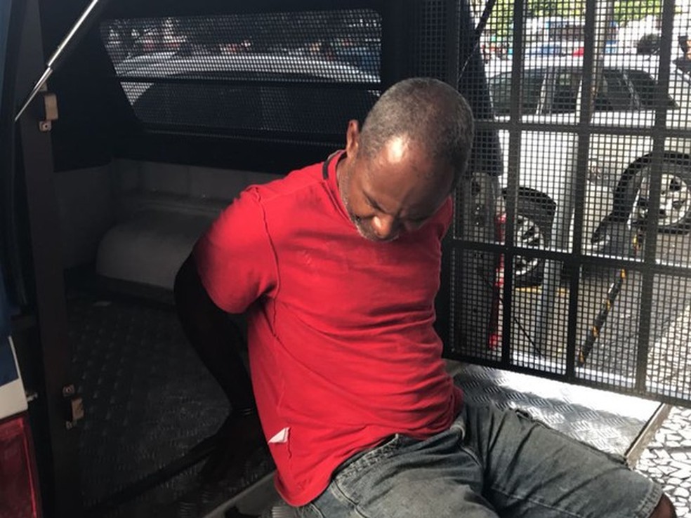 Gilson foi preso por incendiar casa e matar cinco pessoas da famÃ­lia na Bahia  (Foto: Alan Tiago Alves / G1)