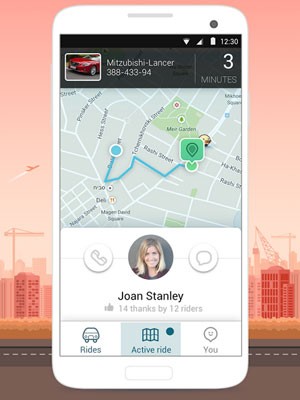 Aplicativo de caronas do Waze, 'RideWith', que funciona em Israel. (Foto: Reprodução/Waze)