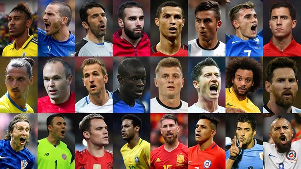 Os 24 finalistas do Fifa The Best (Foto: Divulgação / Fifa)