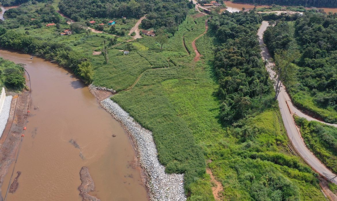 Vista aérea da barragem de Brumadinho, em Minas Gerais (Foto: Vale/Divulgação)