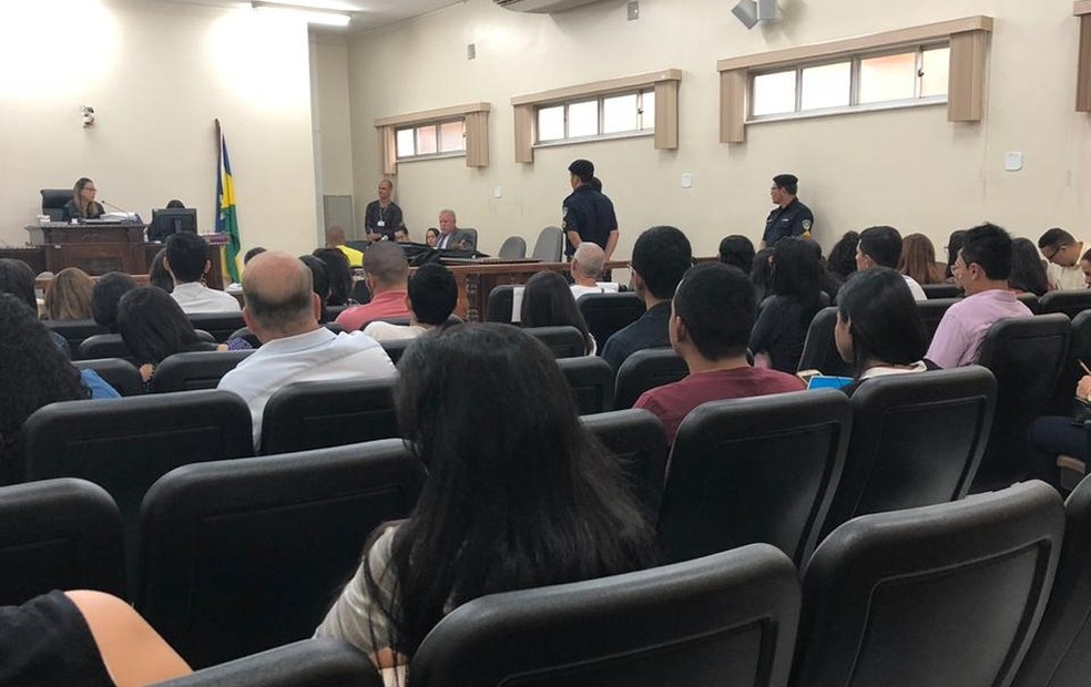 Julgamento de um dos acusados de matar e esquartejar o professor universitário aconteceu nesta quinta-feira (11).  — Foto: TJ-RO/ Divulgação