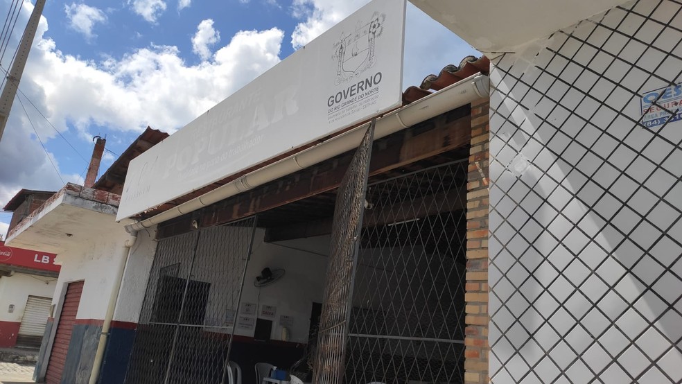 Unidade do restaurante popular de Mossoró foi fechada — Foto: Isaiana Santos/Inter TV Cabugi