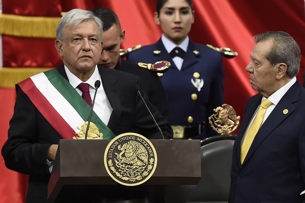 AndrÃ©s Manuel LÃ³pez Obrador toma posse como novo presidente do MÃ©xico â€” Foto: Alfredo ESTRELLA / AFP