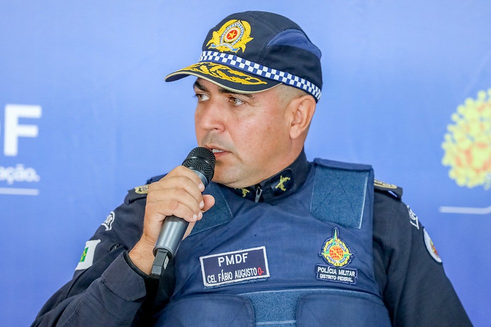 Comandante-geral da Polícia Militar do Distrito, coronel Fábio Augusto Vieira — Foto: Paulo H. Carvalho/ Agência Brasília 