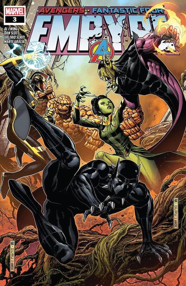 O herói Pantera Negra na capa da terceira edição da série Empyre, da Marvel (Foto: Reprodução)
