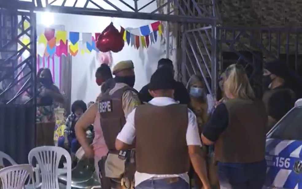 Operação visou combater festas irregulares de São João — Foto: Reprodução/TV Bahia