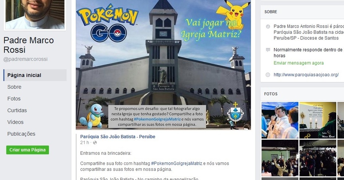 G1 - Padre convoca 'novos treinadores' a acharem pokémons em igreja de SP -  notícias em Santos e Região