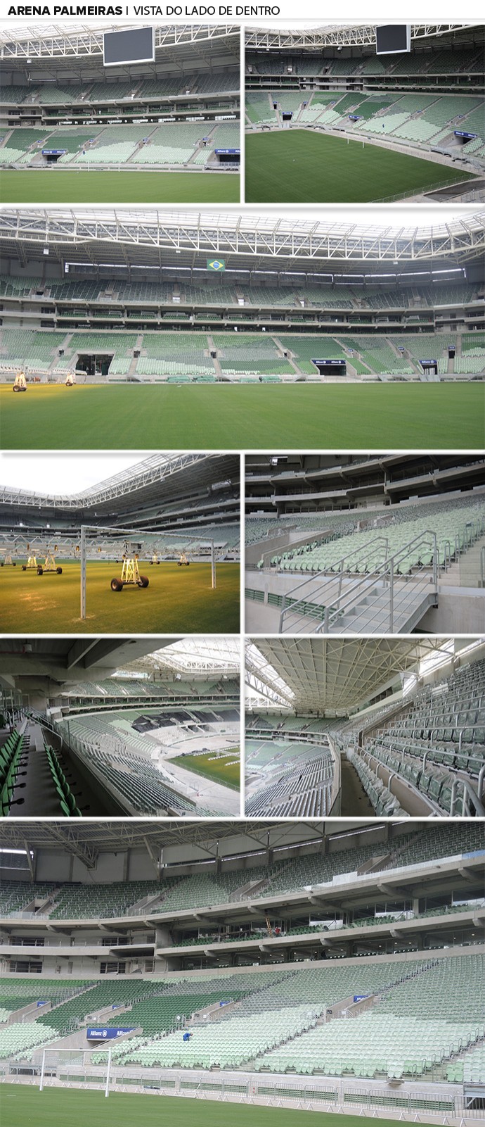 Mosaico - Arena Palmeiras vista por dentro (Foto: Editoria de arte)