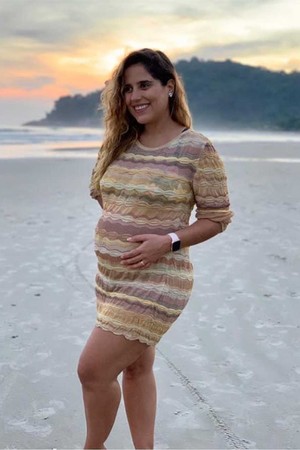 Camilla grávida de seu primeiro filho (Foto: Arquivo pessoal)