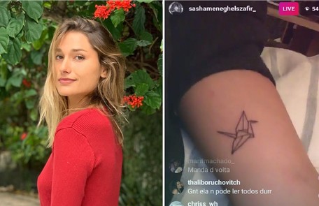 Tatuagem de Sasha Meneghel Reprodução/Instagram