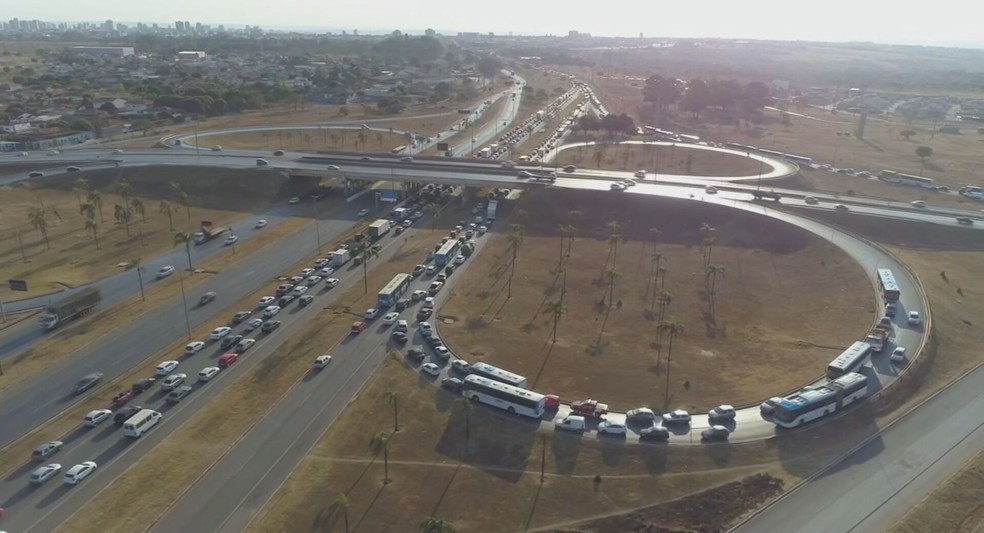 Imagem do Distrito Federal nesta segunda-feira (30) — Foto: TV Globo/Reprodução