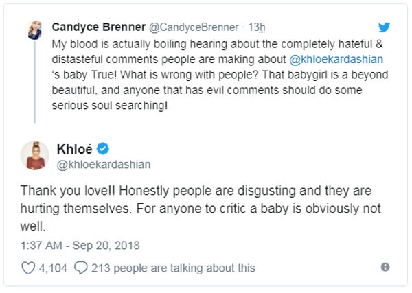 Khloe agradece a fã que a alertou sobre os cometários de ódio (Foto: Reprodução instagram)
