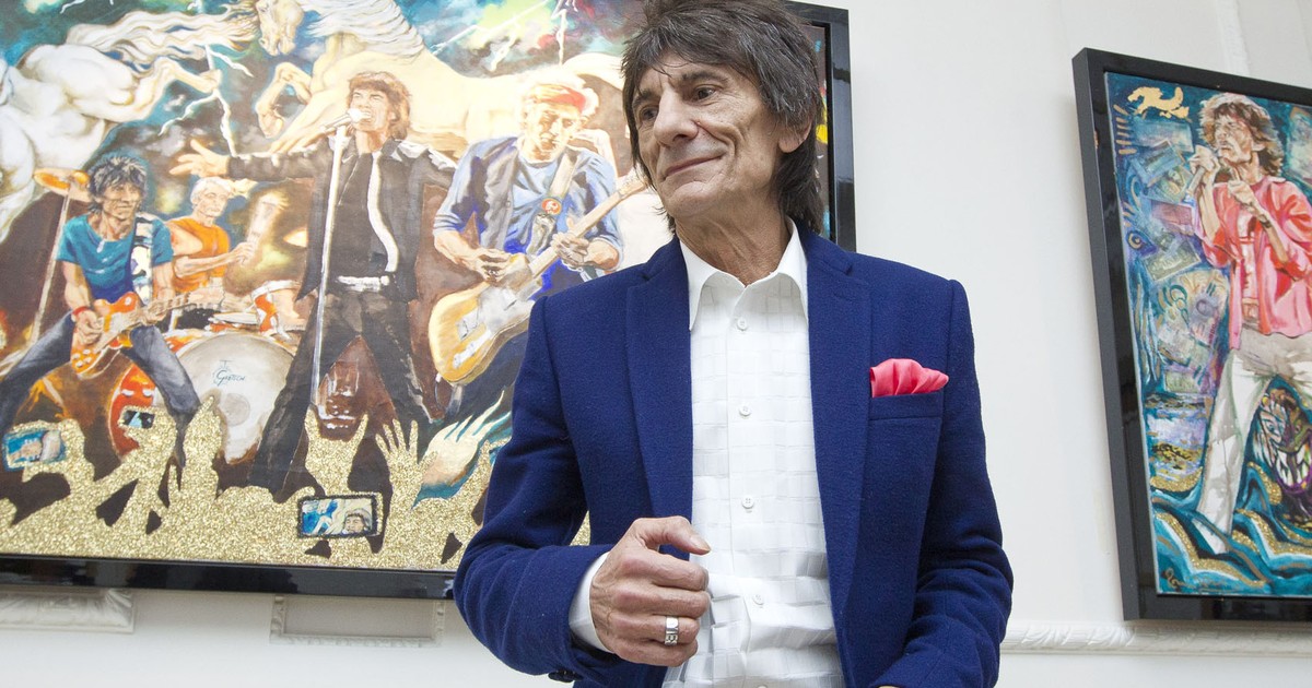G1 - Ronnie Wood, dos Rolling Stones, expõe quadros em Londres
