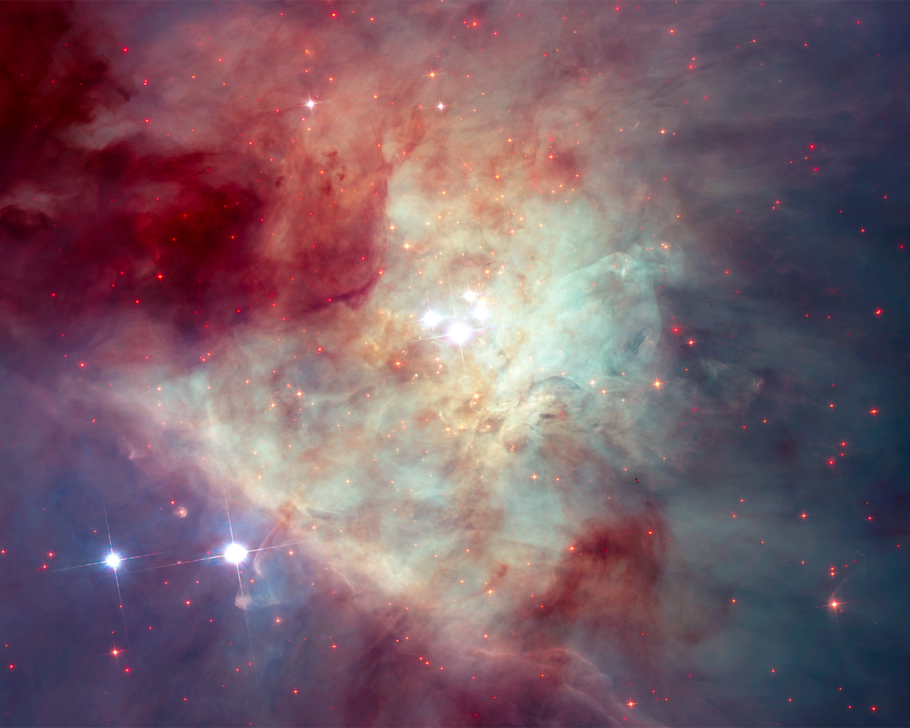 Centro da Nebulosa de Órion  (Foto: NASA, ESA, STScI/AURA)