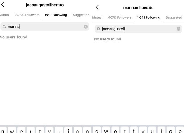 Marina Liberato e João Augusto Liberato deixam de se seguir nas redes sociais (Foto: Reprodução Instagram)