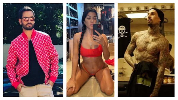 Scott Disick, Kourtney Kardashian e Travis Barker (Foto: Instagram)