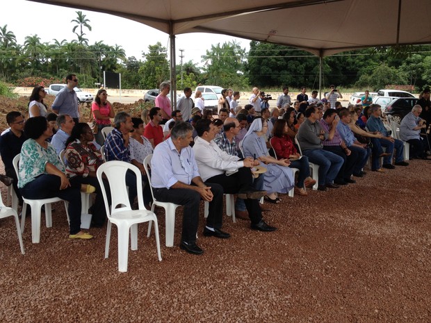 Lançamento das obras do Hospital de Câncer da Amazônia, em Porto Velho (Foto: Karla Cabral/G1)
