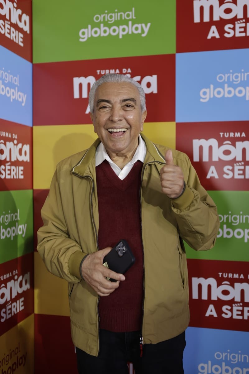 Maurício de Sousa posa no lançamento da nova série do Globoplay (Foto: Daniela Toviansky)