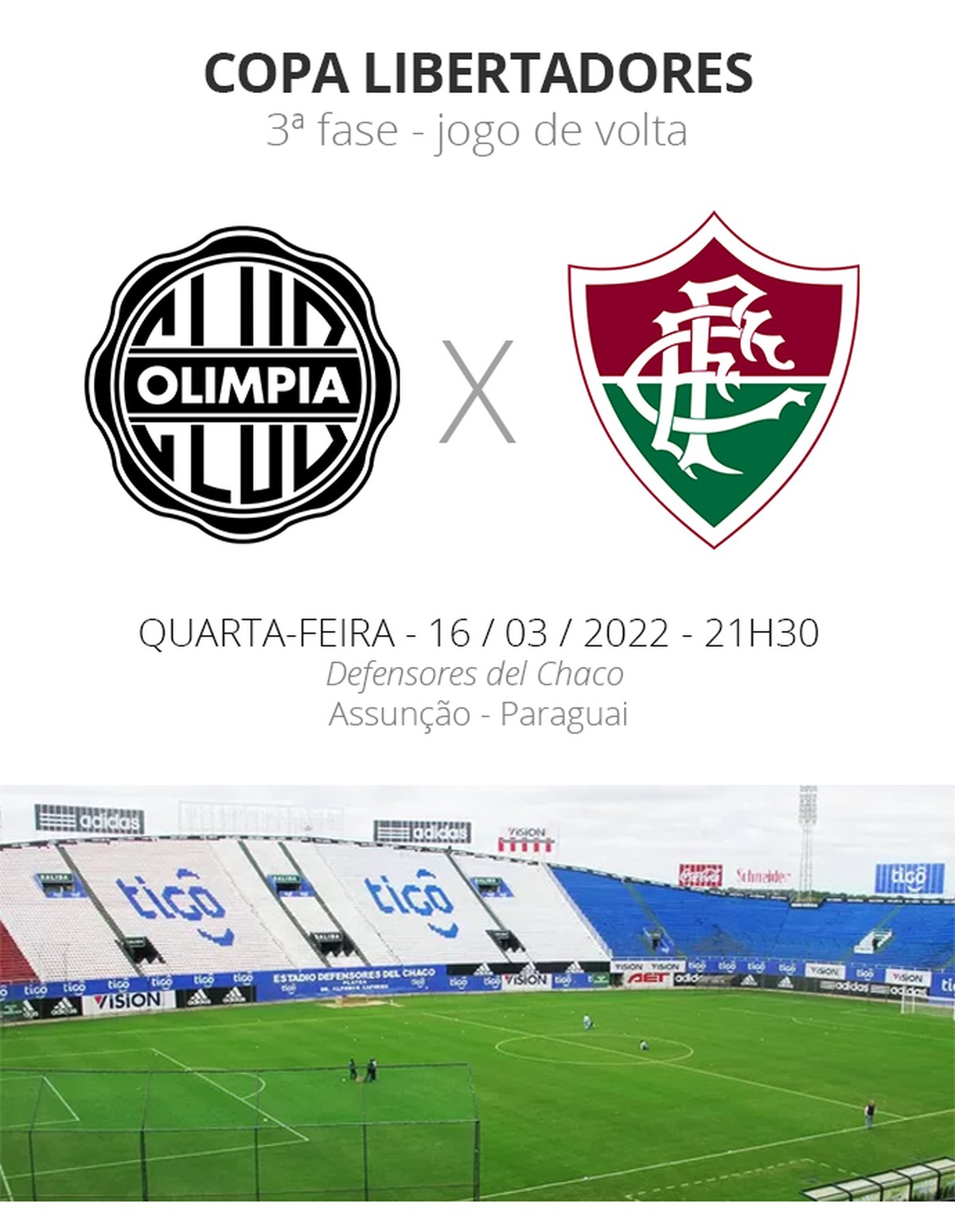 Olimpia x Fluminense veja onde assistir, desfalques, escalações e