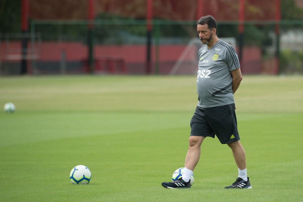 Evandro Mota, coaching do Flamengo — Foto: Alexandre Vidal/Flamengo