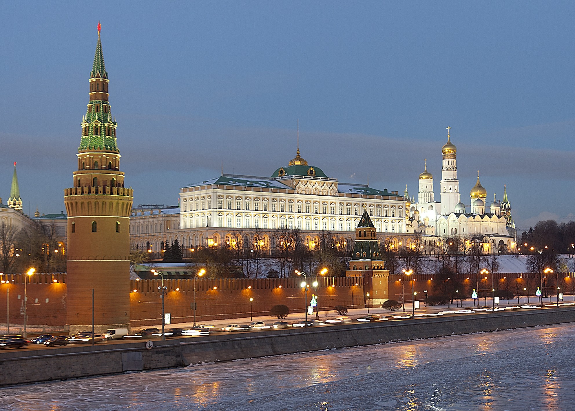 Fachada do complexo do Kremlin, em Moscou (Foto: Wikimedia Commons)