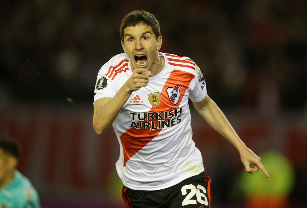 Ignacio Nacho Fern�ndez River Plate gol Boca Juniors Libertadores � Foto: Agustin Marcarian/Reuters