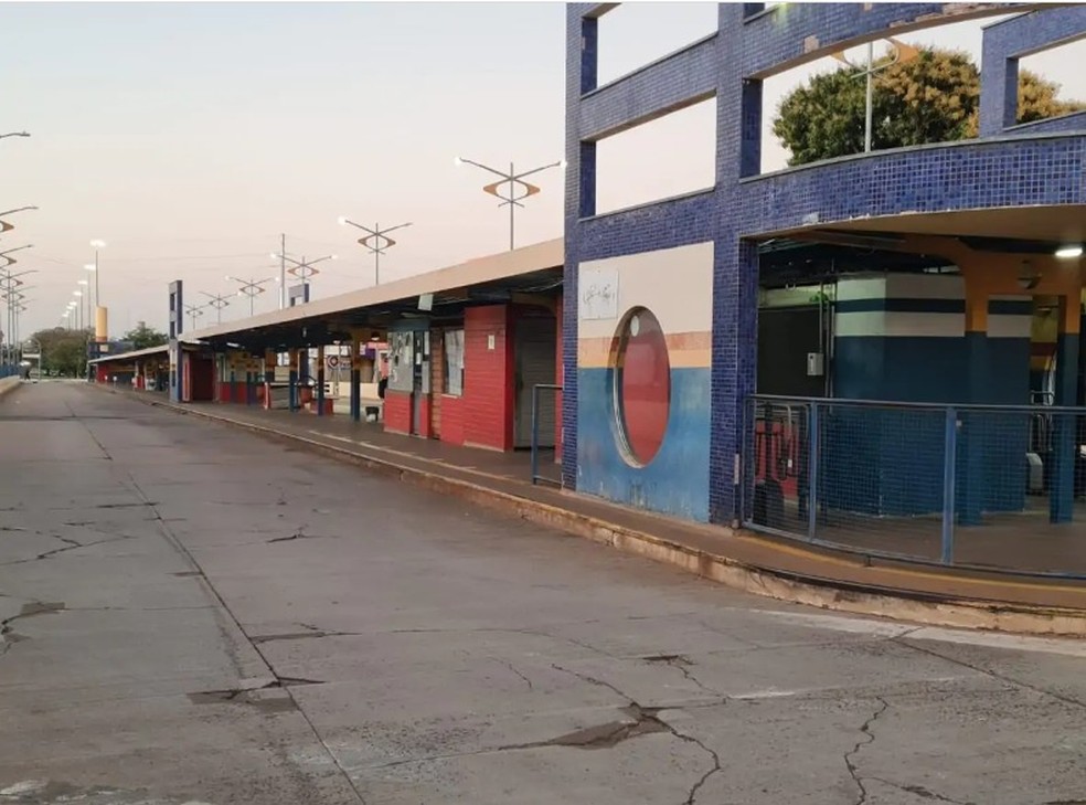 Terminal de Campo Grande amanheceu vazio  — Foto: Reprodução/ Ana Lívia Tavares 