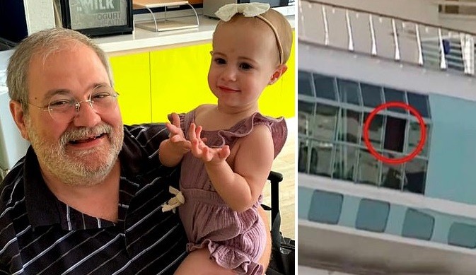 Avô é acusado de deixar a neta cair da janela do cruzeiro, em julho de 2019 (Foto: Reprodução/Daily Mail)