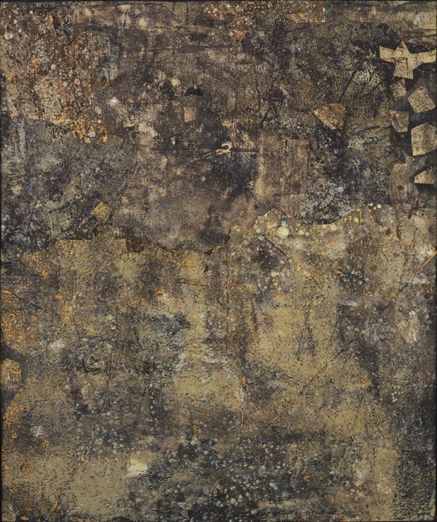 Espaço da Applicat-Prazan - Topographie châtaigne (1959), de Jean Dubuffet, óleo e colagem em papel e tela (Foto: Divulgação)