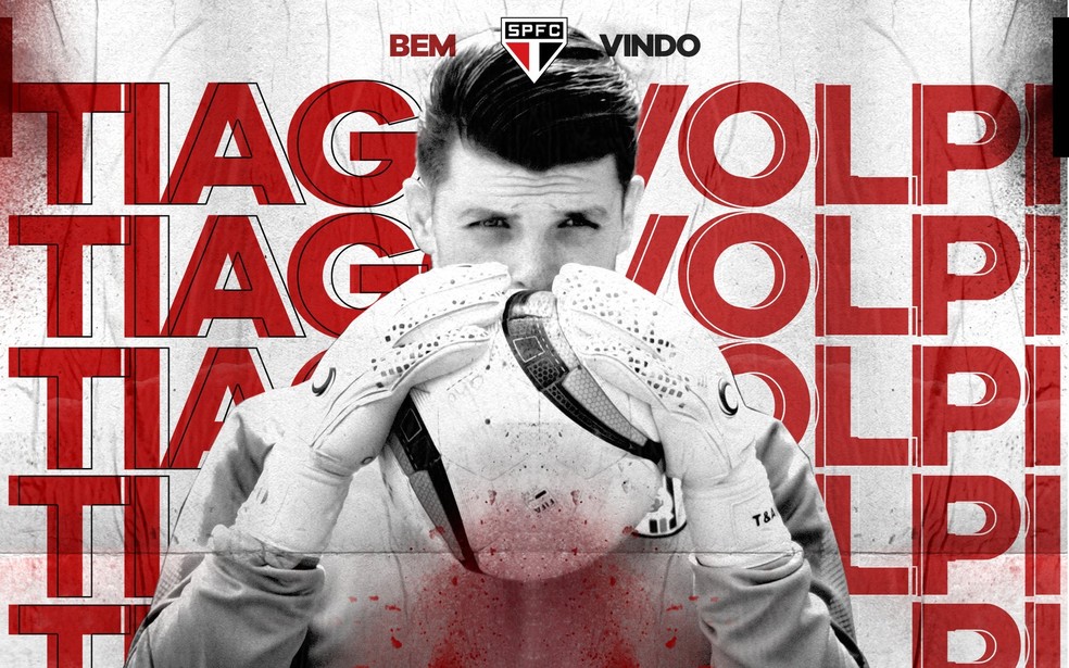 Goleiro Tiago Volpi vai usar o número 23 no São Paulo — Foto: Divulgação